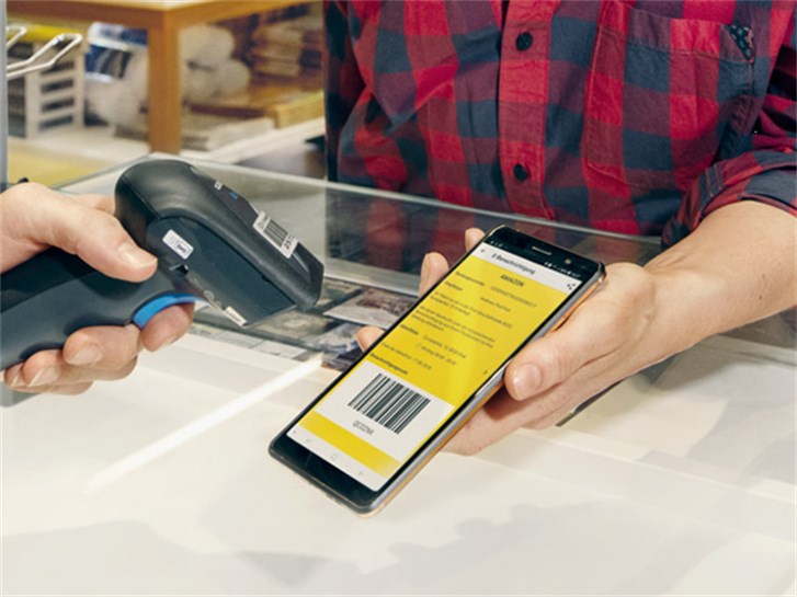 e-Benachrichtigung am Handy wird gescannt